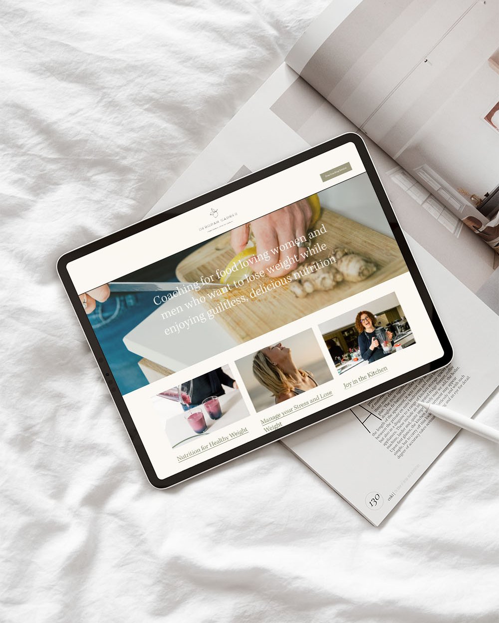 Deborah Garber Coaching Website on an ipad